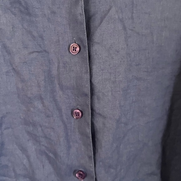 WESTBOUND Linen Button Down Purple Top! - Picture 7 of 7